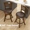 Swivel Bar Stools 2 Pack Counter Height Ergonomic Rattan Backrest Brown